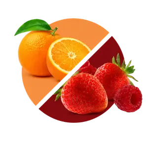 balance mix berries and orange